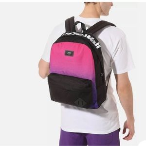 (NWT )Vans - OLD SKOOL 3 Backpack colors Pink Purple Black  with LAPTOP SLEEVE
